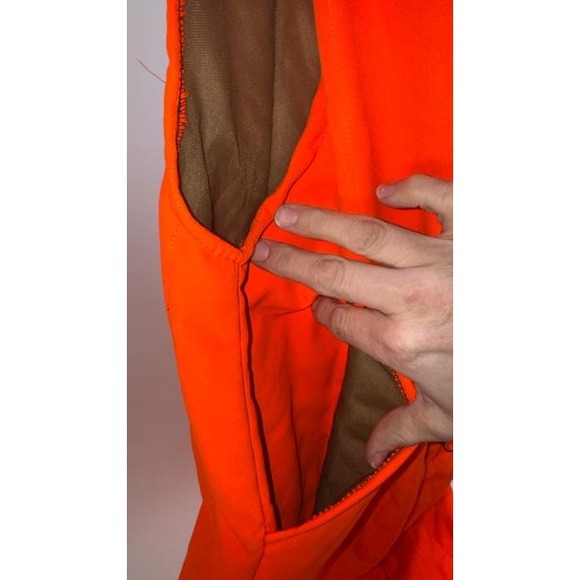 Empire Insulated Wear Men's Blaze Orange B200 Bib Overalls Hunting | Size M - Picture 10 of 16